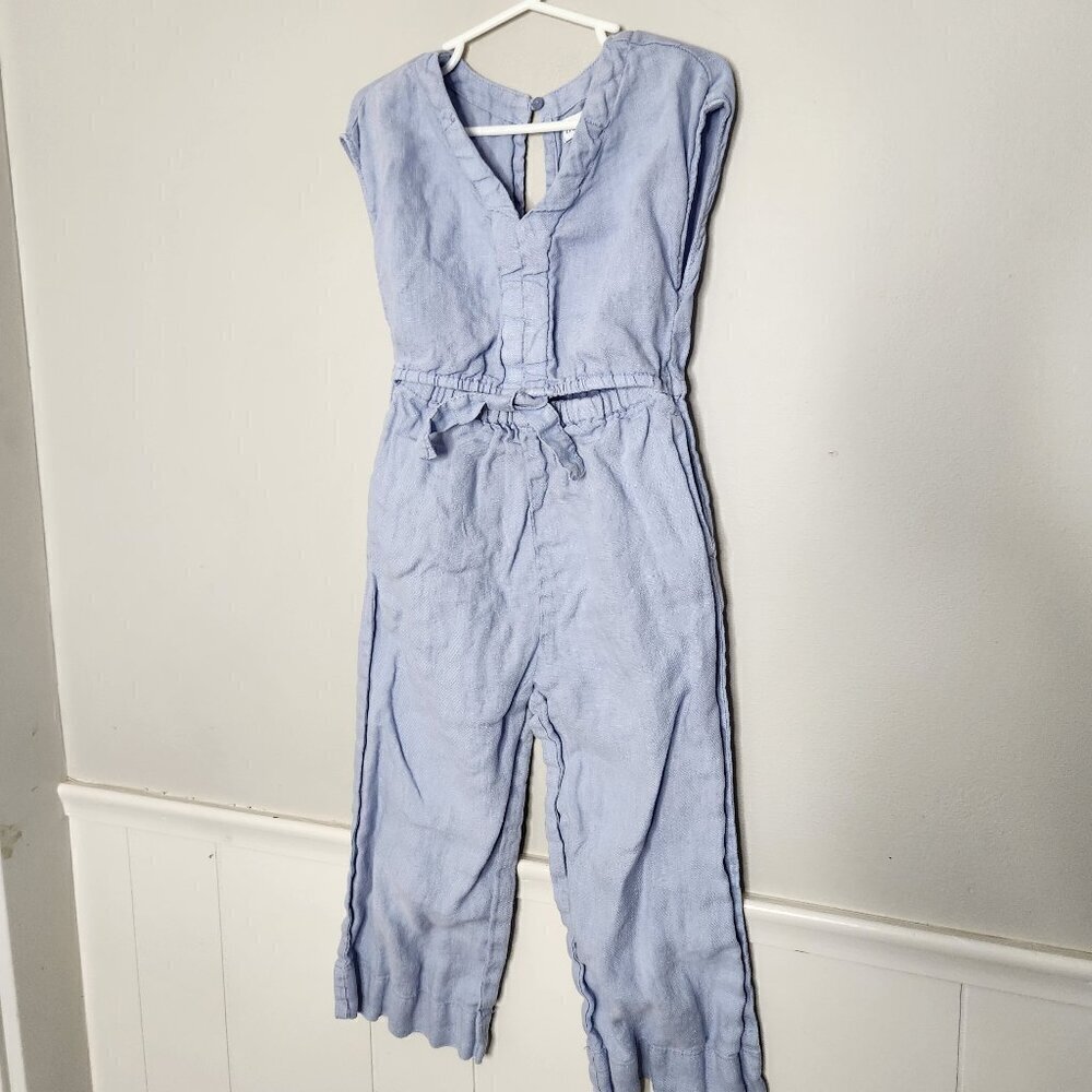 ZARA Blue Linen Jumpsuit